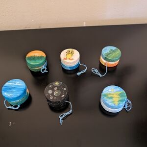 Colorful Hand-Painted Yo-Yos Toys